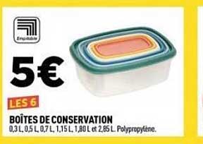 BOÎTES DE CONSERVATION