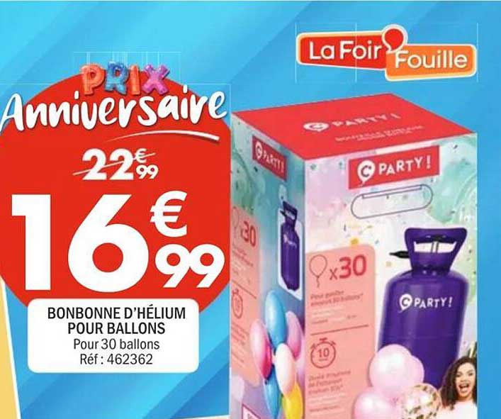 BONBONNE D’HÉLIUM POUR BALLONS