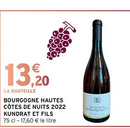 BOURGOGNE HAUTES CÔTES DE NUITS 2022 KUNDRAT ET FILS