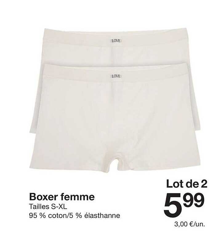 Boxer femme
