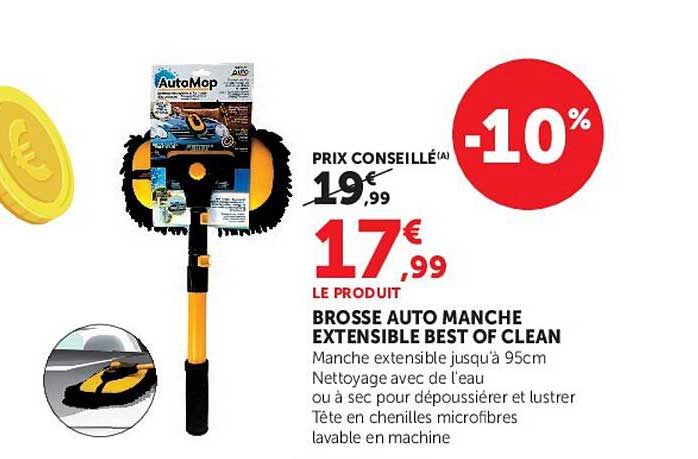 BROSSE AUTO MANCHE EXTENSIBLE BEST OF CLEAN