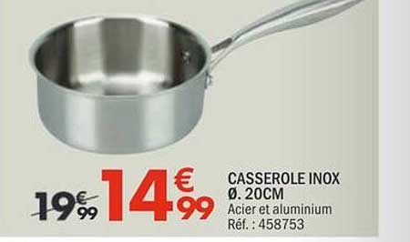 CASSEROLE INOX Ø. 20CM