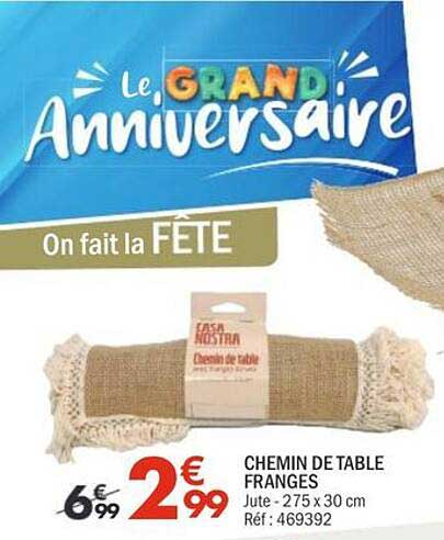 CHEMIN DE TABLE FRANGES