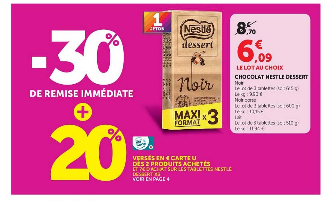 CHOCOLAT NESTLE DESSERT