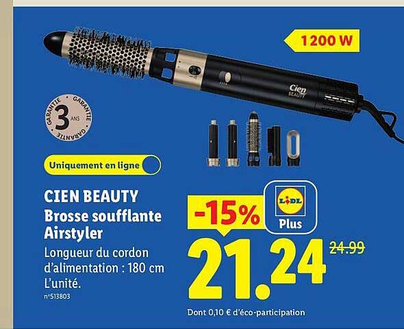 CIEN BEAUTY Brosse soufflante Airstyler