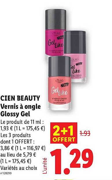 CIEN BEAUTY Vernis à ongle Glossy Gel