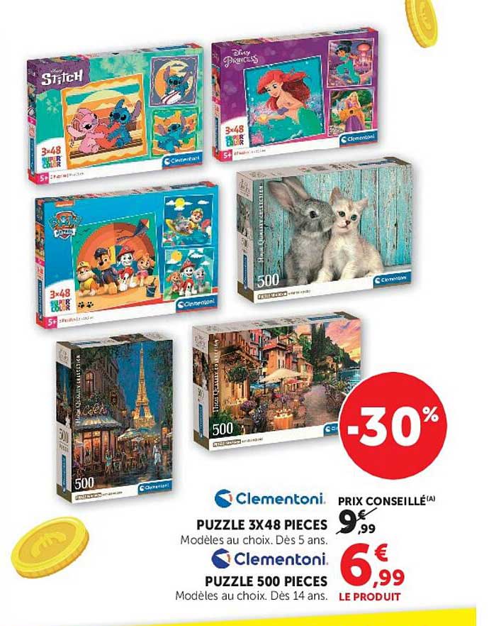 Clementoni PUZZLE 3X48 PIECES