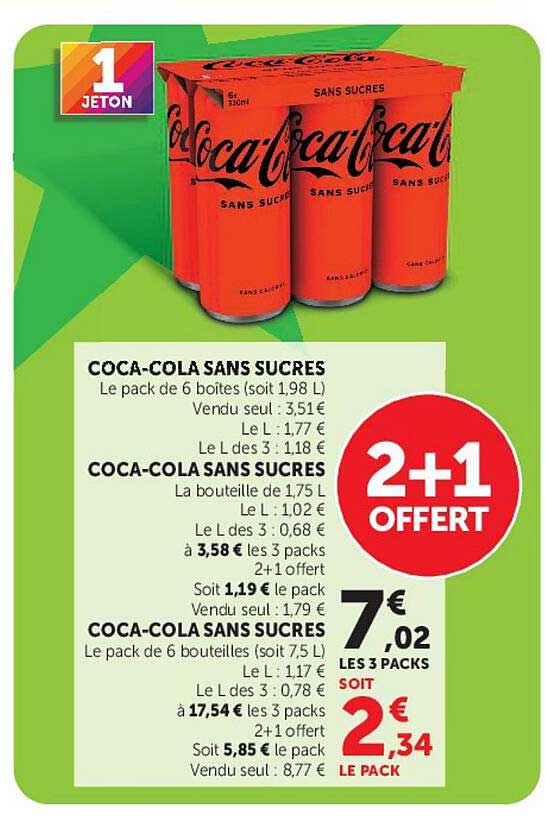 COCA-COLA SANS SUCRES