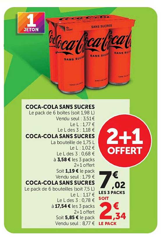 COCA-COLA SANS SUCRES