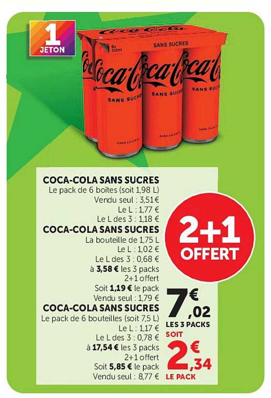 COCA-COLA SANS SUCRES
