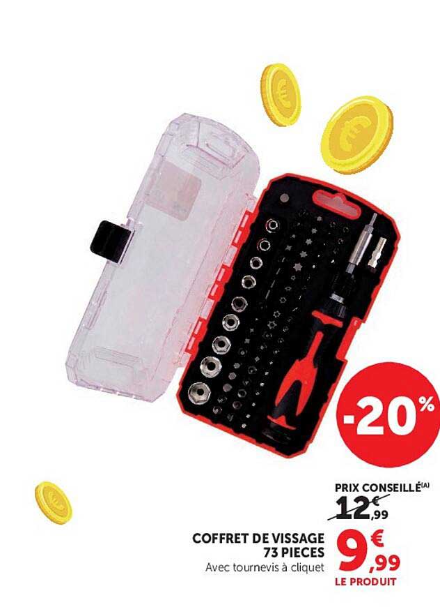 COFFRET DE VISSAGE 73 PIECES