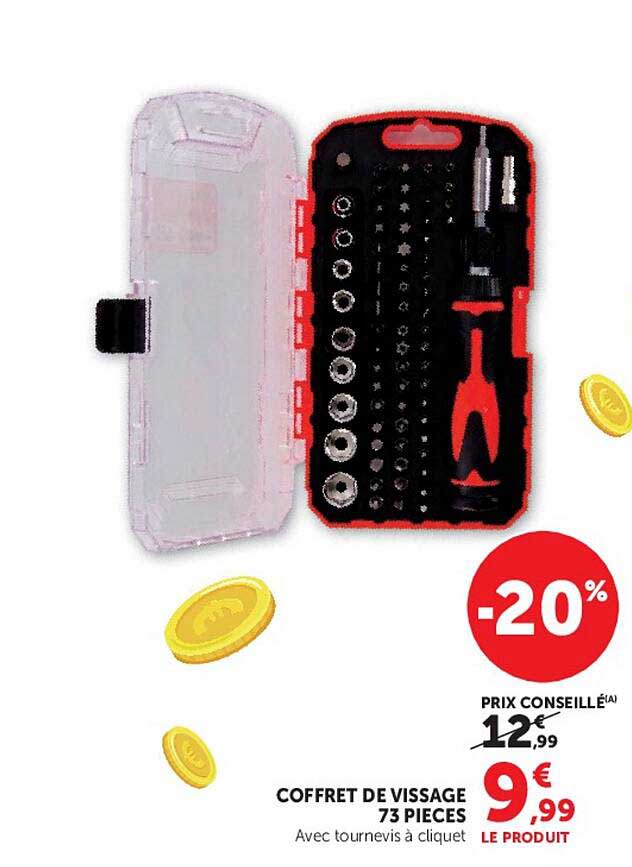 COFFRET DE VISSAGE 73 PIECES