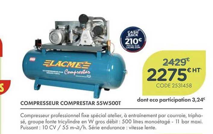 COMPRESSEUR COMPRESTAR 55W500T