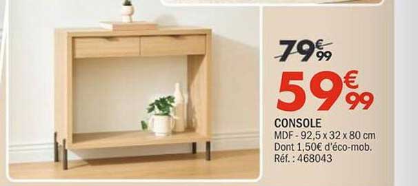 CONSOLE MDF - 92,5 x 32 x 80 cm