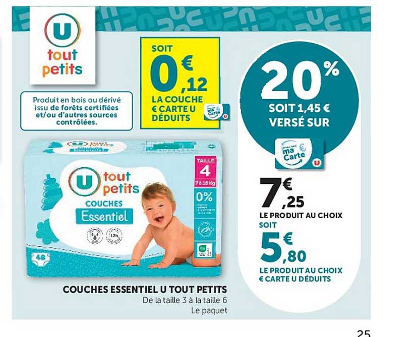 COUCHES ESSENTIEL U TOUT PETITS
