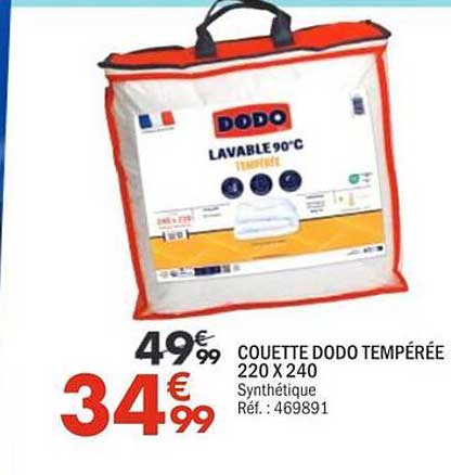 COUETTE DODO TEMPÉRÉE 220 X 240 Synthétique Réf. : 469891