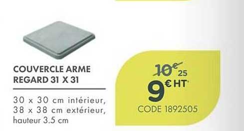 COUVERCLE ARME REGARD 31 X 31