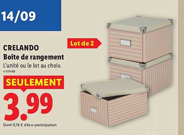 CRELANDO Boîte de rangement