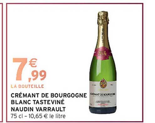 CRÉMANT DE BOURGOGNE BLANC TASTEVINE NAUDIN VARRAULT