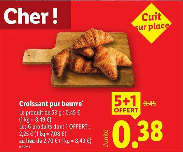 Croissant pur beurre*