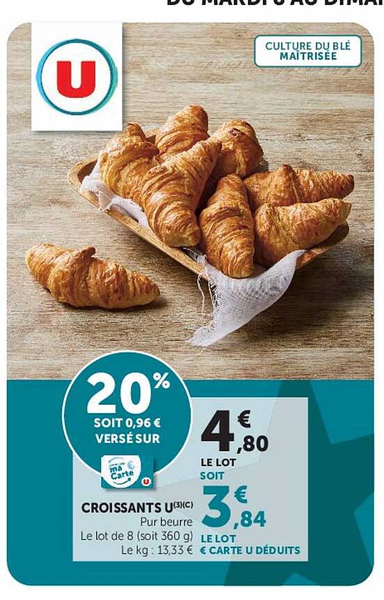CROISSANTS U((3)(C) Pur beurre