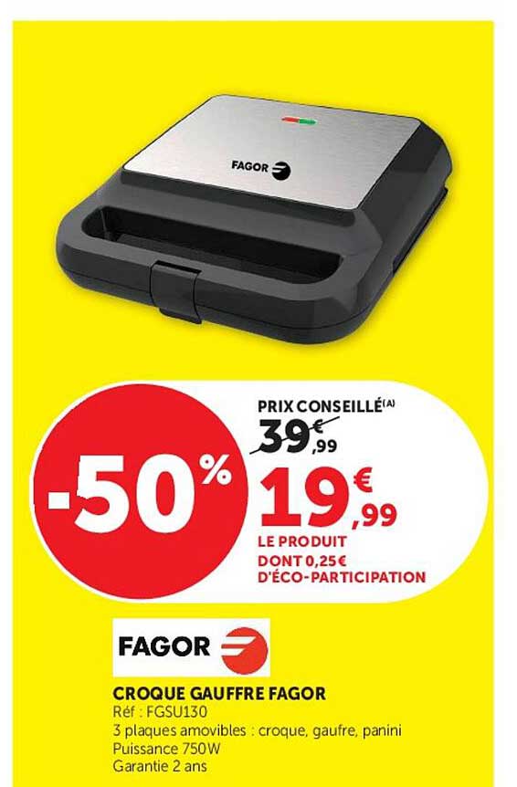 CROQUE GAUFRRE FAGOR