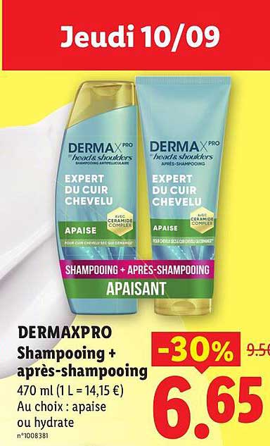 DERMAXPRO Shampooing + après-shampooing APAISANT