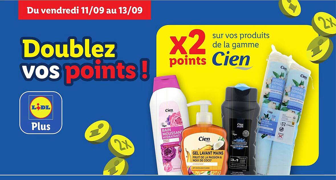Doublez vos points !