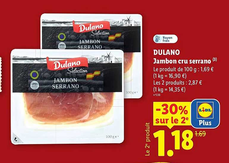 DULANO Jambon cru serrano