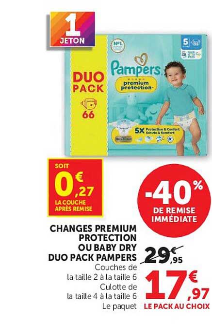 DUO PACK 66 - Pampers premium protection