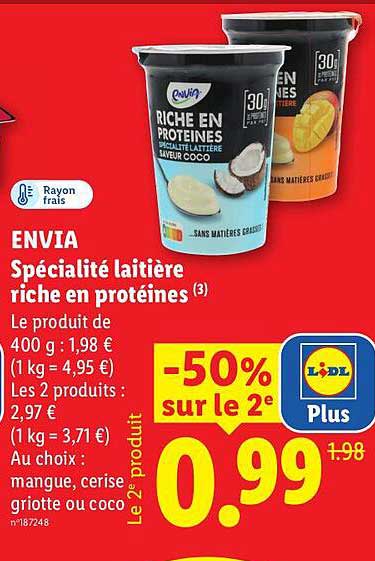 ENVIA Spécialité laitière riche en protéines