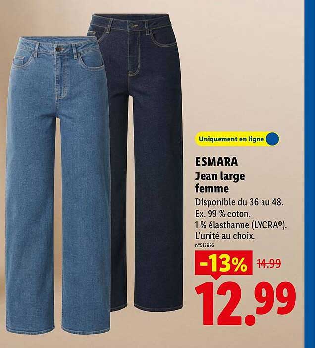 ESMARA Jean large femme