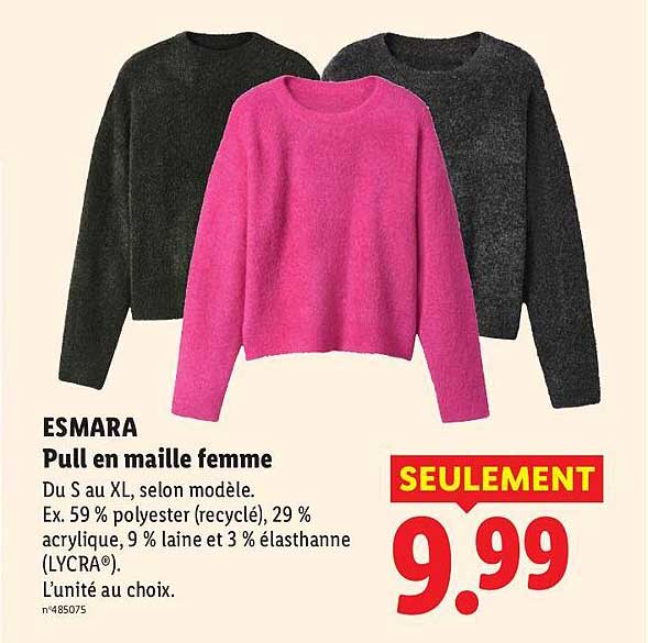 ESMARA Pull en maille femme