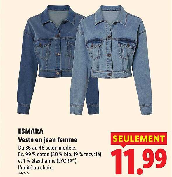 ESMARA Veste en jean femme