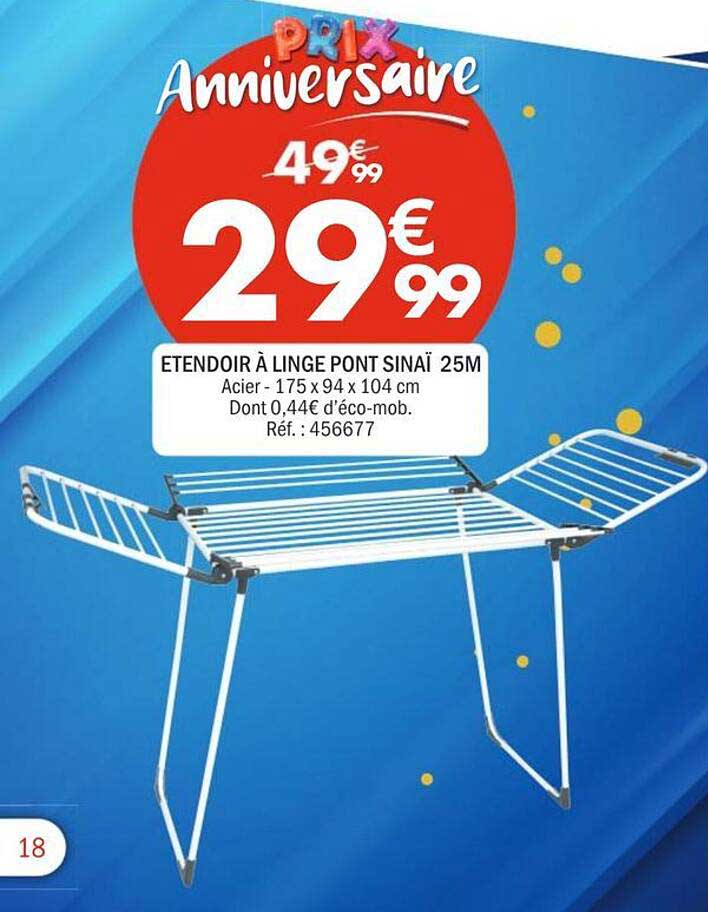 ETENDOIR À LINGE PONT SINAI 25M