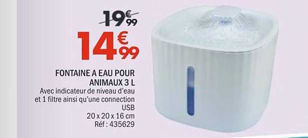 FONTAINE A EAU POUR ANIMAUX 3 L