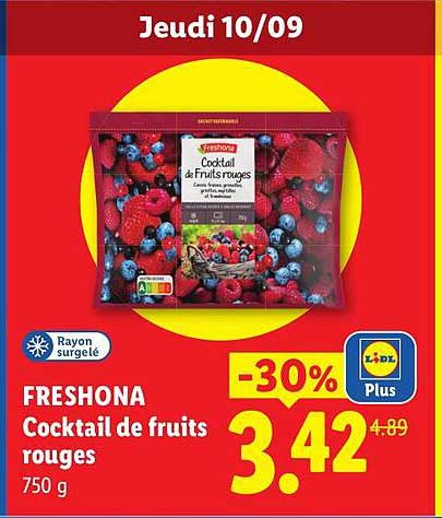 FRESHONA Cocktail de fruits rouges 750 g