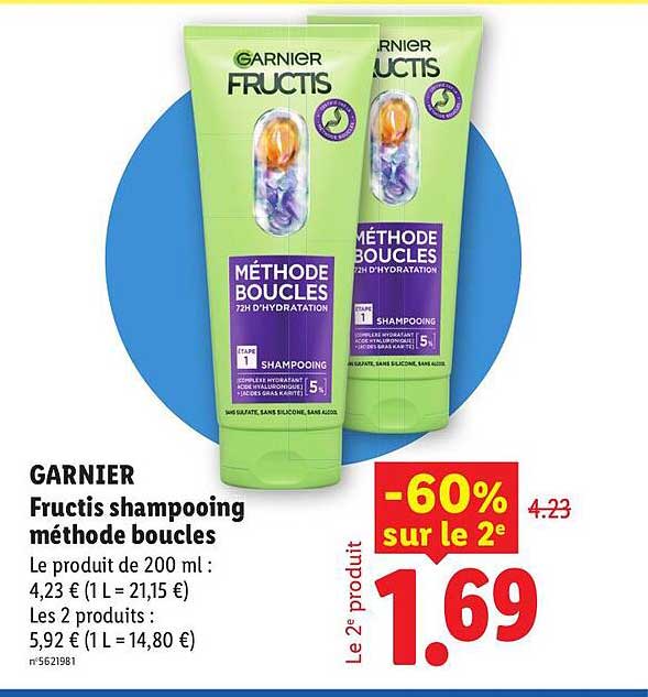 GARNIER Fructis shampoing méthode boucles