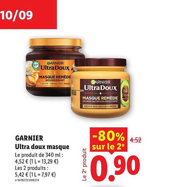 GARNIER Ultra doux masque