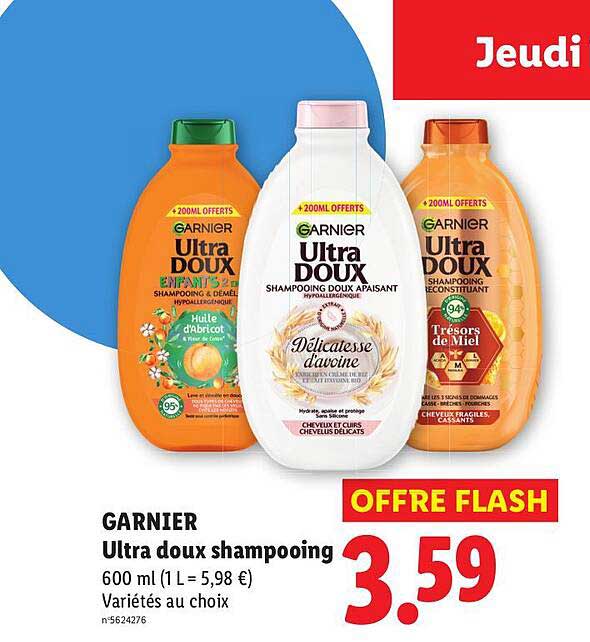 GARNIER Ultra doux shampooing