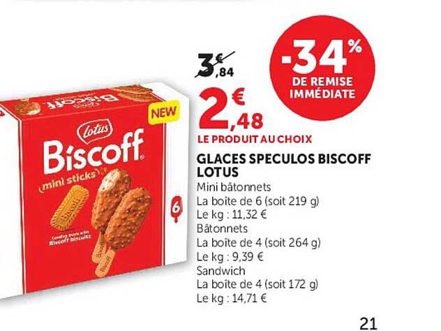 GLACES SPECULOOS BISCOFF LOTUS