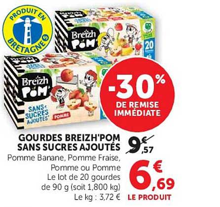 GOURDES BREIZH'POM SANS SUCRES AJOUTÉS