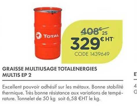 GRAISSE MULTIUSAGE TOTALENERGIES MULTIS EP 2