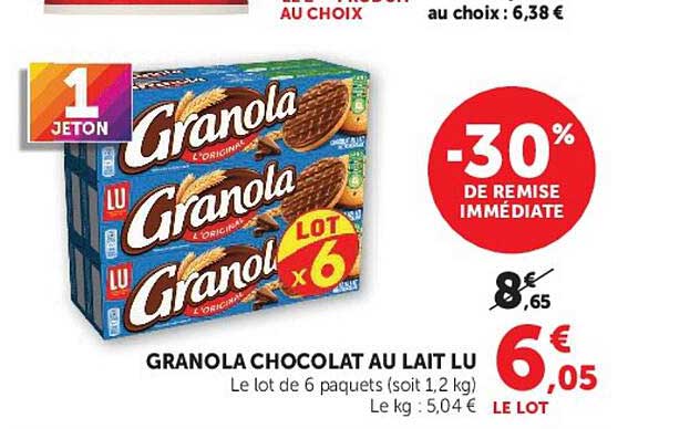 GRANOLA CHOCOLAT AU LAIT LU