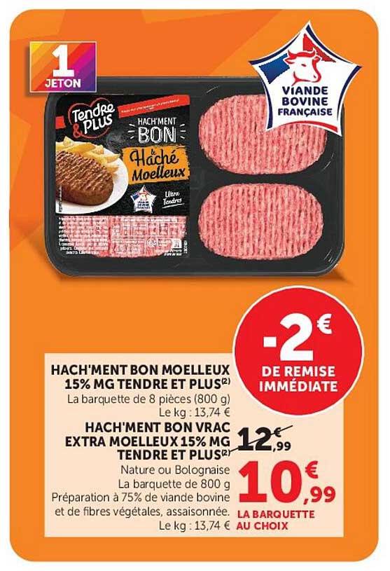 HACH'MENT BON MOELLEUX 15% MG TENDRE ET PLUS