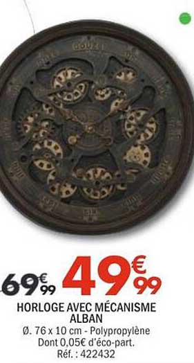 HORLOGE AVEC MÉCANISME ALBAN