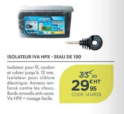 ISOLATEUR IVA HPX - SEAU DE 100