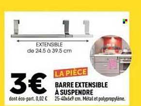 LA PIÈCE BARRE EXTENSIBLE À SUSPENDRE