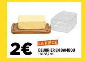 LA PIÈCE BEURRIER EN BAMBOU 19x12x5,2 cm