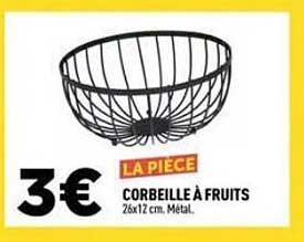 LA PIÈCE CORBEILLE À FRUITS